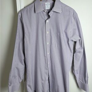Brooks Brothers Lavender Checkered Dress Shirt